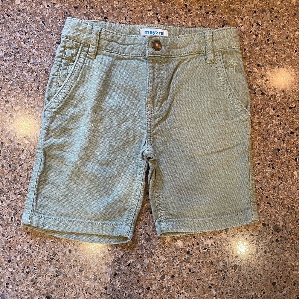 Mayoral Olive Green Kids Shorts